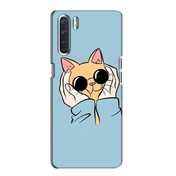 Чехол с принтом «Котик в очках» для OPPO A91 Чехол с принтом «Котик в очках» для OPPO A91