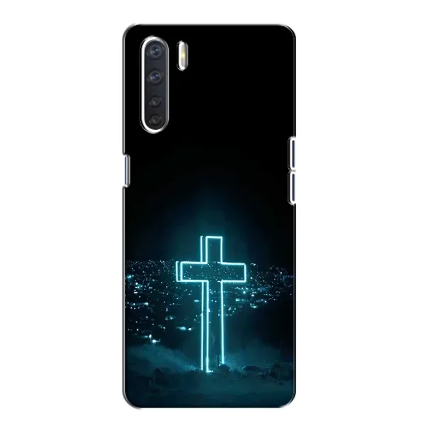 Чехол с принтом «Крест и город» для OPPO A91