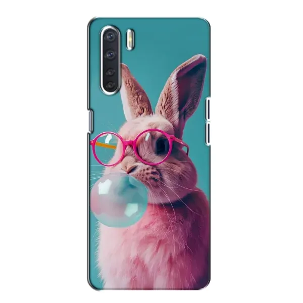 Чехол с принтом «Кролик в очках» для OPPO A91