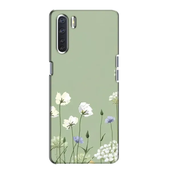 Чохол з принтом «Квіти на зеленому» для OPPO A91