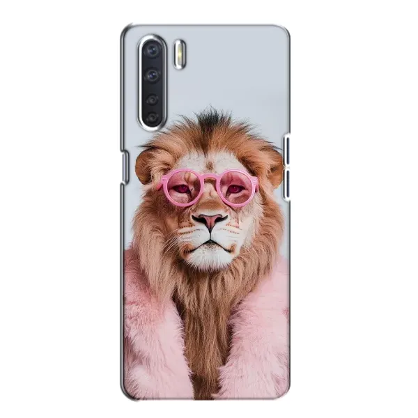 Чехол с принтом «Лев в очках» для OPPO A91