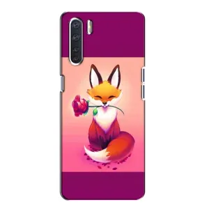 Чохли з картинкою Лисичка для Oppo A91 (VPrint) (Лиса з трояндою)