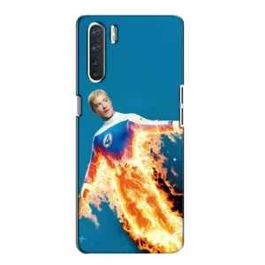 Чохол з принтом Фантастична четвірка для Oppo A91 (Людина-факел у вогні)