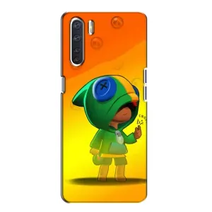 Чехол для Oppo A91 Бравл Старс (VPrint) (Хлопчик Леон)