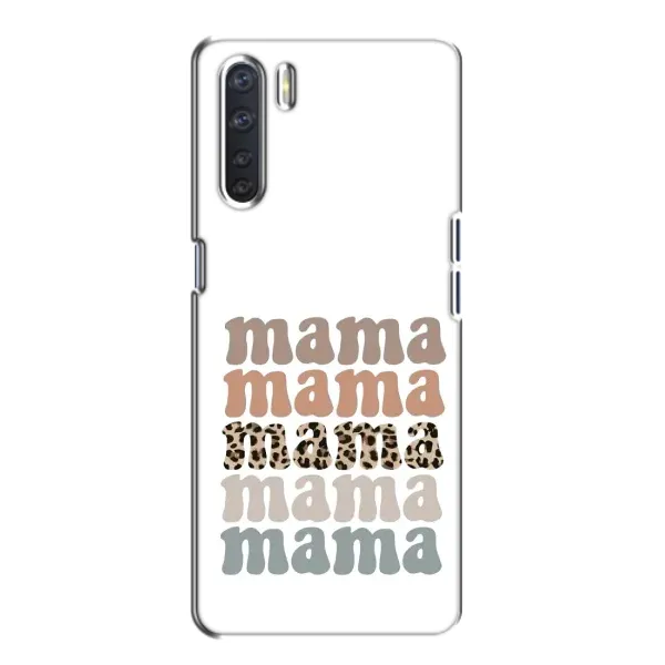 Чехол с принтом «Текстовый коллаж мама» для OPPO A91