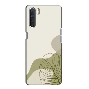 Силконовий чохол з принтом в квітах на Oppo A91 (Зелена монстера дизайн)