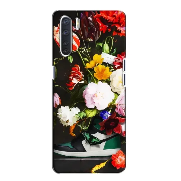 Чехол с принтом «Nike цветы» для OPPO A91