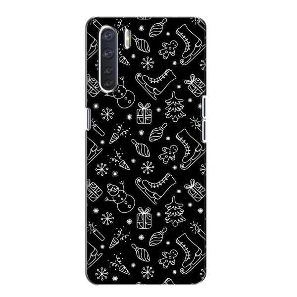 Чохол з принтом «Новорічний фон» для OPPO A91 Чохол з принтом «Новорічний фон» для OPPO A91