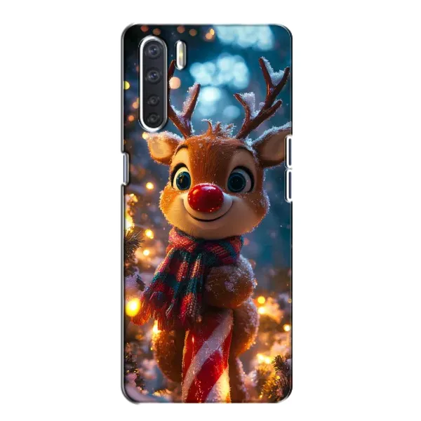 Чохол з принтом «Олень з шарфом» для OPPO A91 Чохол з принтом «Олень з шарфом» для OPPO A91