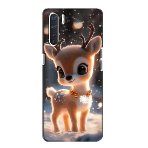 Яскравий чохол для OPPO A91 з Зимові Оленята (Оленятко)