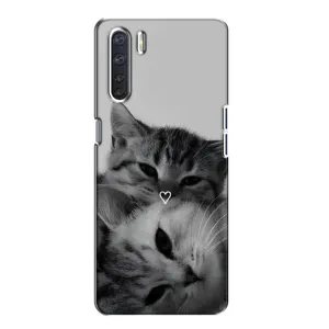 Чехол с рисунком кот на Oppo A91 (Пара котов)