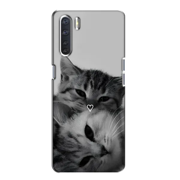 Чехол с принтом «Пара котов» для OPPO A91