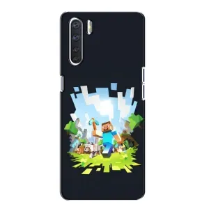Чохол Майнкрафт на Oppo A91 (AlphaPrint) Minecraft (персонажі Minecraft)