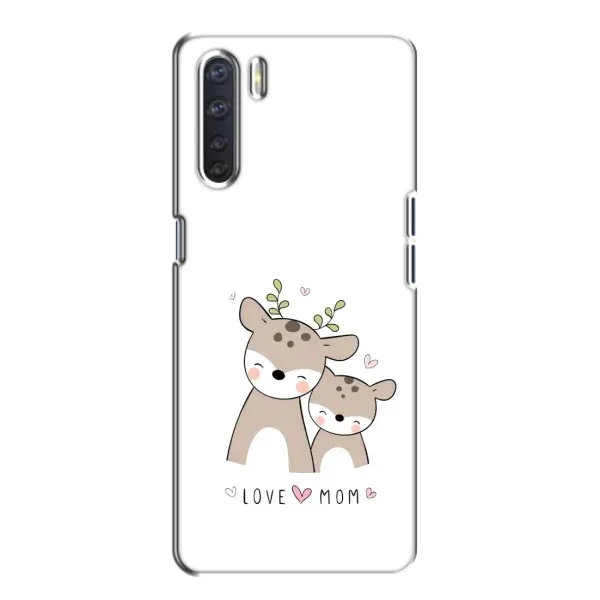 Чехол с принтом «Оленята мама и малыш» для OPPO A91