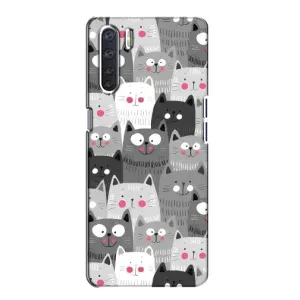 Чохли з Котиками для Oppo A91 (VPrint) (Мальовані котики)