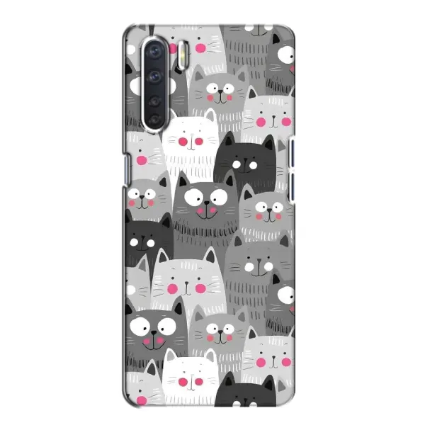 Чохол з принтом «Мальовані котики» для OPPO A91 Чохол з принтом «Мальовані котики» для OPPO A91