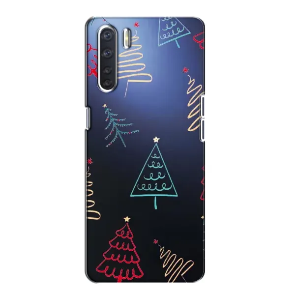 Чохол з принтом «Різдвяні ялинки» для OPPO A91