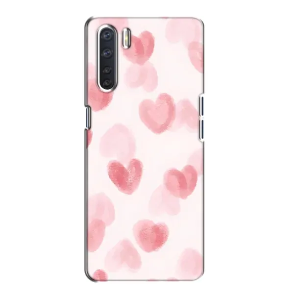 Чехол с принтом «Розовые сердечки» для OPPO A91