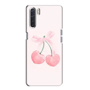 Чехол с розовым рисунком для Oppo A91 (Розовые вишни)