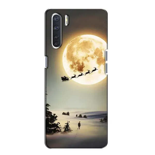Чохол з принтом «Санта на місяці» для OPPO A91 Чохол з принтом «Санта на місяці» для OPPO A91