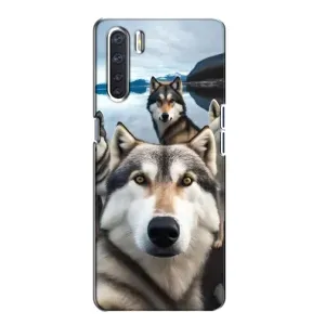 Чохол з Хаскі Oppo A91 - (AlphaPrint) (Селфі Хаскі)