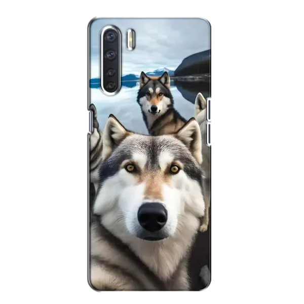 Чехол с принтом «Селфи ХАски» для OPPO A91 Чехол с принтом «Селфи ХАски» для OPPO A91
