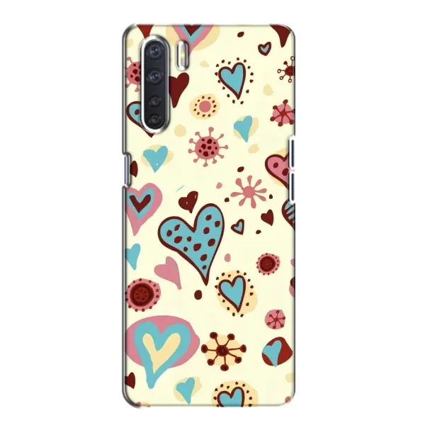 Чехол с принтом «Сердечки» для OPPO A91 Чехол с принтом «Сердечки» для OPPO A91