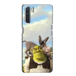 Чохол з мультфільмом Шрек на Oppo A91 (Шрек та Осел)