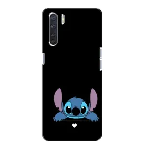 Чохол з принтом Стіч на OPPO A91 (Стіч на чорному)