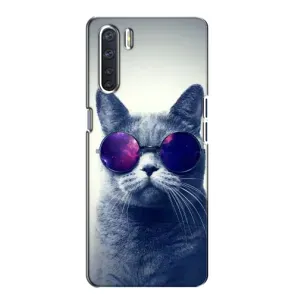 Чохол з принтом для Oppo A91 (AlphaPrint) Модні коти (Стильний кіт)