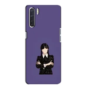 Чохли Венсдей на Oppo A91 Уенсдей (AlphaPrint) (Венздей у чорному)