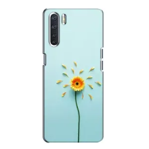 Чохли з квітами для Oppo A91 (VPrint) (Жовта квітка)