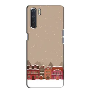 Новорічні, Святкові Чохли для Oppo A91 - 2024 год (Зимове місто)