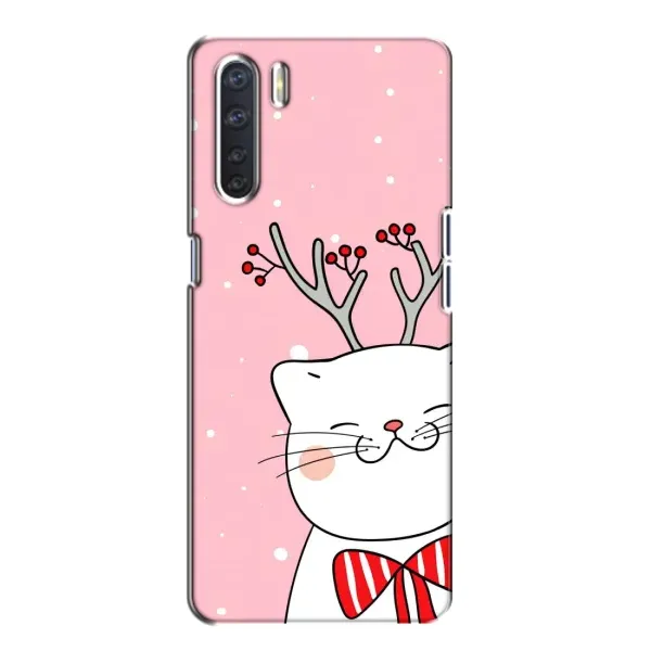 Чохол з принтом «Зимовий кіт» для OPPO A91