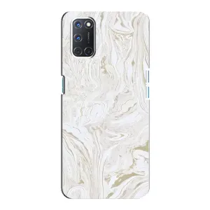 Мраморный чехол на Oppo A92 (VPrint) (Белый мрамор)
