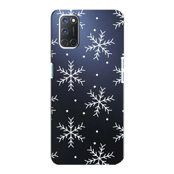 Чехол с принтом «Белые снежинки» для OPPO A92 Чехол с принтом «Белые снежинки» для OPPO A92
