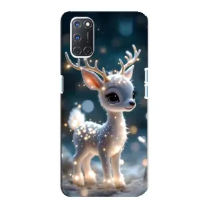 Яскравий чохол для OPPO A92 з Зимові Оленята (Блискуче оленятко)