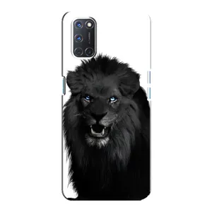 Чехлы с картинками животных Oppo A92 (Черный ЛЕВ)