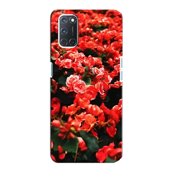 Чехол с принтом «Цветы красные» для OPPO A92 Чехол с принтом «Цветы красные» для OPPO A92
