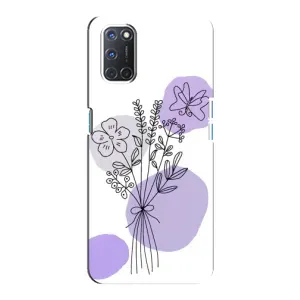 Чехол с принтом «Букет фиолетовая абстракция» для OPPO A92