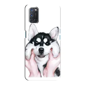 Чехол с Хаски для Oppo A92 - (AlphaPrint)