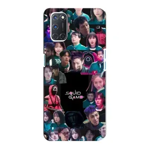 Чохол Гра в кальмара для Oppo A92 (Колаж Гра кальмара)