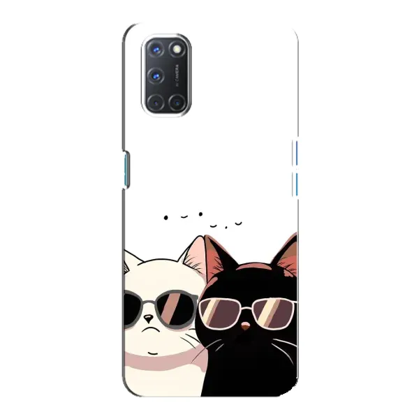 Чехол с принтом «Коты в очках» для OPPO A92