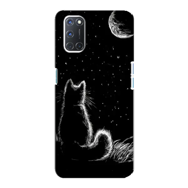Чехол с принтом «Котик и луна» для OPPO A92