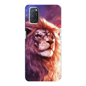 Чехол со Львом для Oppo A92 (VPrint) (Красочный Лев)