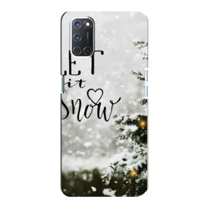 Новогодние, Праздничные Чехлы для Oppo A92 - 2024 год (Let it snow)