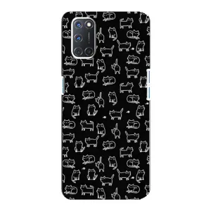 Чехол с принтом для Oppo A92 (AlphaPrint) Модные коты (Меленькие котики)