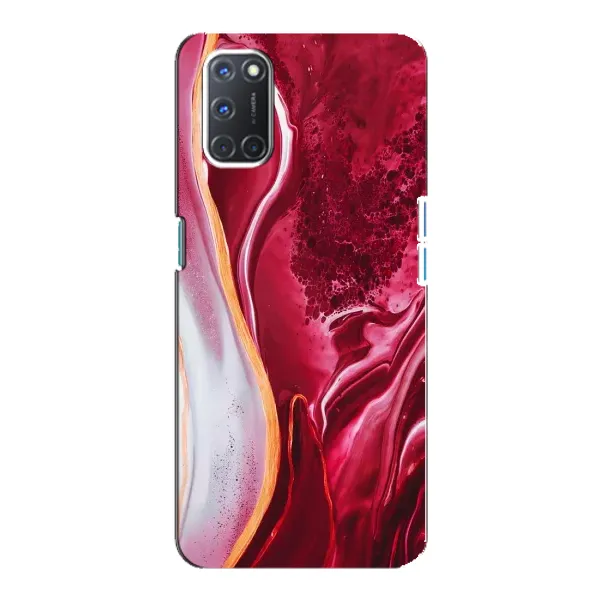 Чехол с принтом «Мрамор красный» для OPPO A92