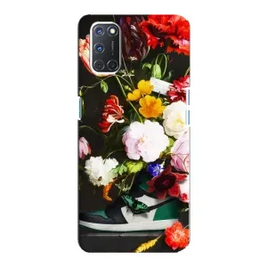 Брендновые Чехлы для Oppo A92 - (PREMIUMPrint) (Nike цветы)