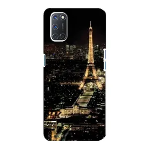 Чехол Эйфелева Башня для Oppo A92 - (AlphaPrint) (Ночной Париж)